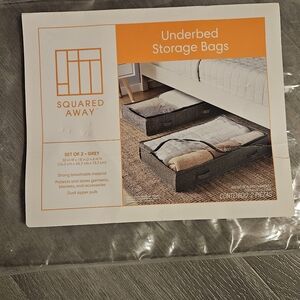 Underbed Storage 2pk Bags Grey